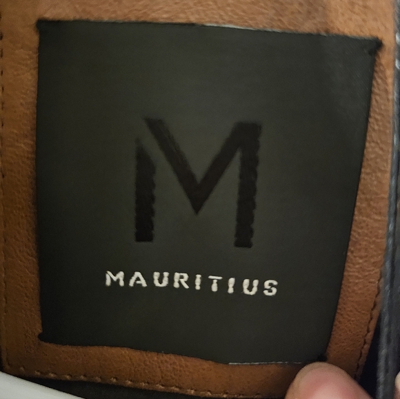 Maurtius NWT Leather Women's Turquoise Studded Leather Jacket Size S - Picture 12 of 15